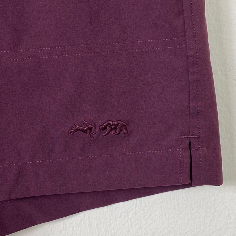 Taylor Stitch For Tracksmith The Traverse Short in Wine Purple Athletic Shorts - Picture 5 of 10